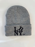 LBNY 11561 (TILTED) - FAUX SHERPA LINED BEANIE