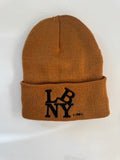 LBNY 11561 (TILTED) - FAUX SHERPA LINED BEANIE