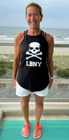 New Skull LBNY Ladies Tank Top Long Beach NY T-Shirt